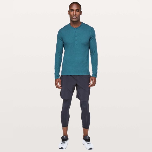 Lululemon Shift Stitch Henley Poseidon Size Medium - Picture 2 of 6